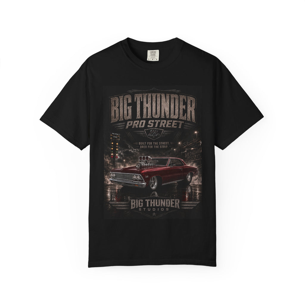 Vintage Burgundy Pro Street Muscle Car T-Shirt | Big Thunder Studios