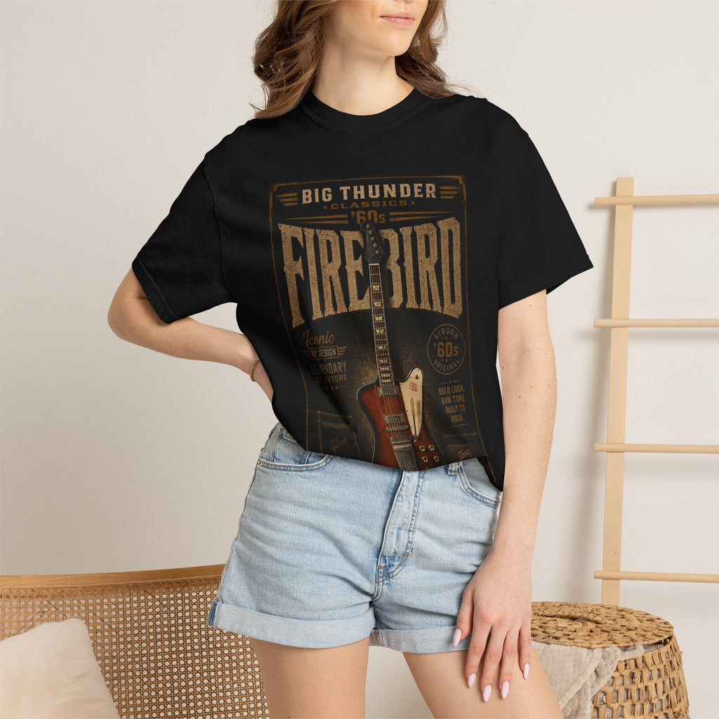 Firebird Guitar Poster T-shirt | Vintage Rock Music Tee
