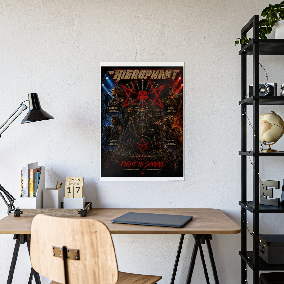 Gloss Poster — The Hierophant “Fight to Survive” Band Art Print