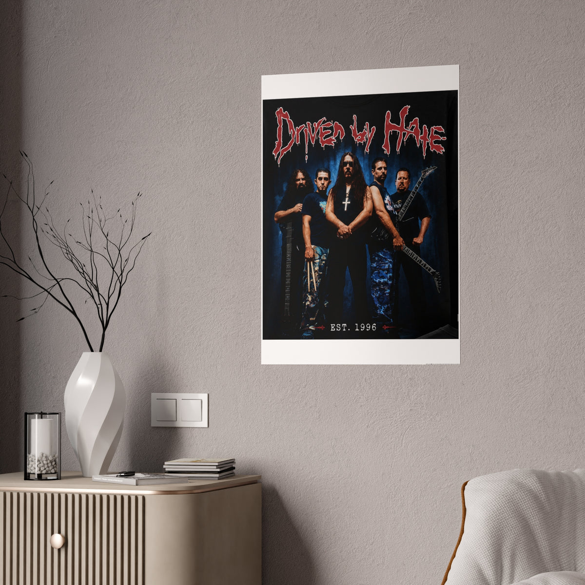 Driven By Hate Band Photo Gloss Poster — 1996 Metal Rock Wall Art