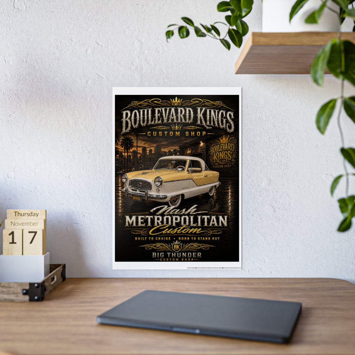 Boulevard Kings Vintage Nash Metropolitan Poster - Gloss Car Print