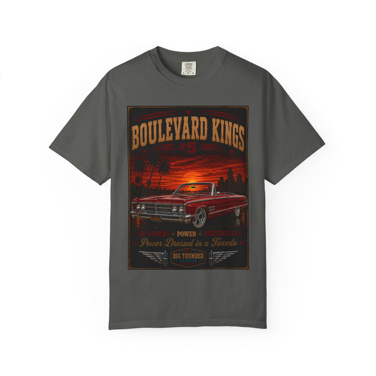 Big Thunder Boulevard Kings #5 | Classic Car Lowrider Graphic T-Shirt