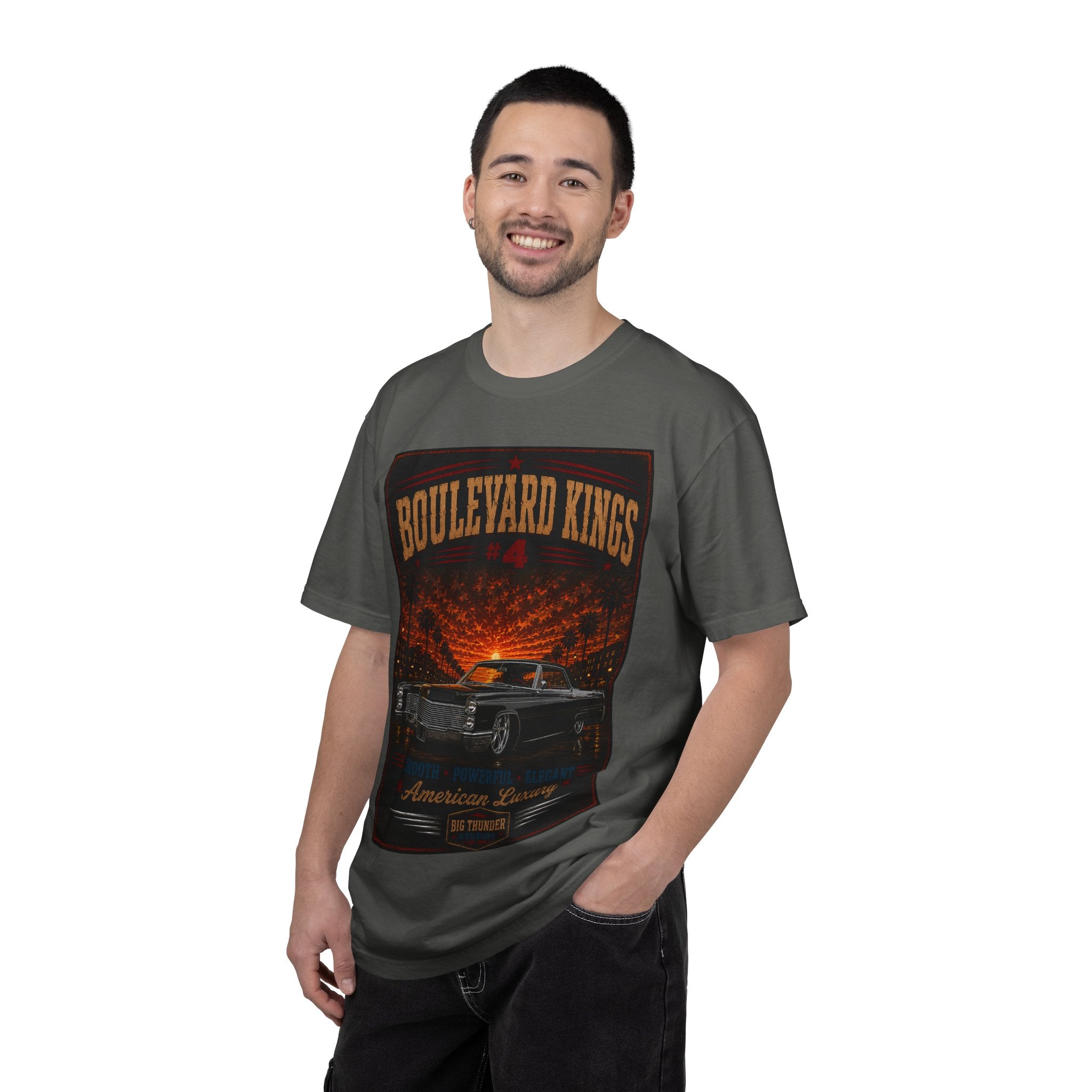 Big Thunder Boulevard Kings #4 Vintage Classic Car T-Shirt