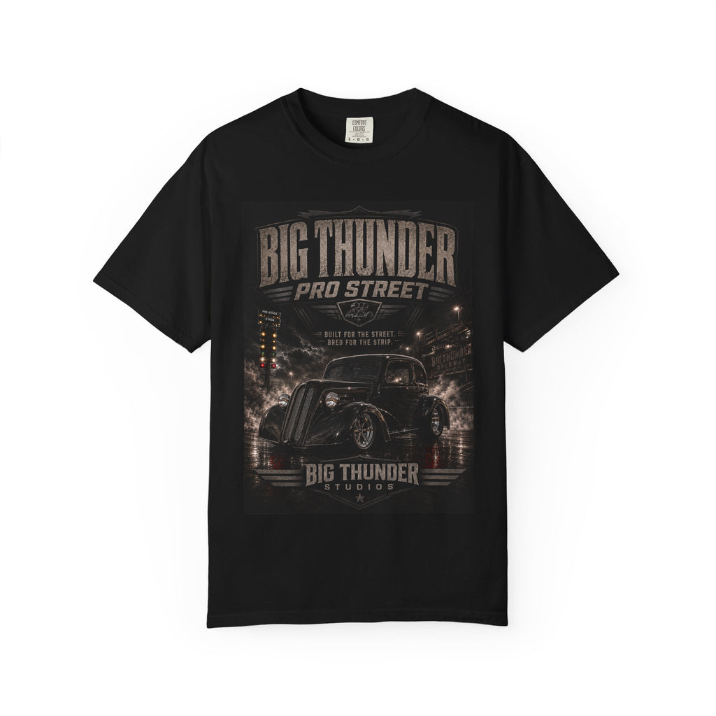 Vintage Black Pro Street Hot Rod T-Shirt | Big Thunder Studios