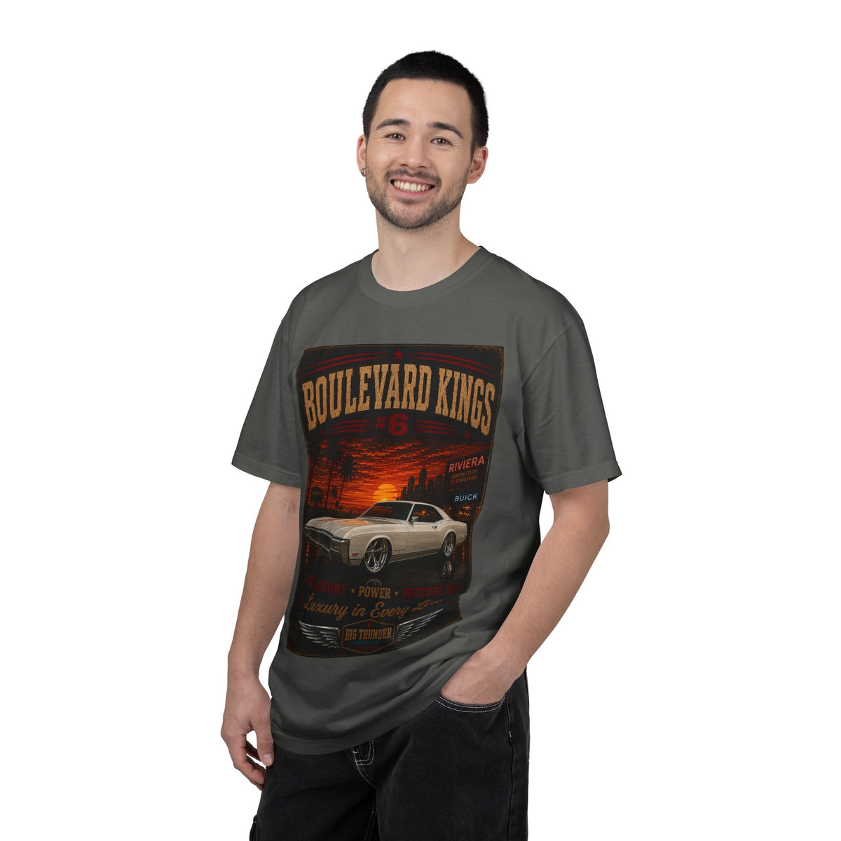 Big Thunder Boulevard Kings #6 | Classic Car Lowrider Graphic T-Shirt