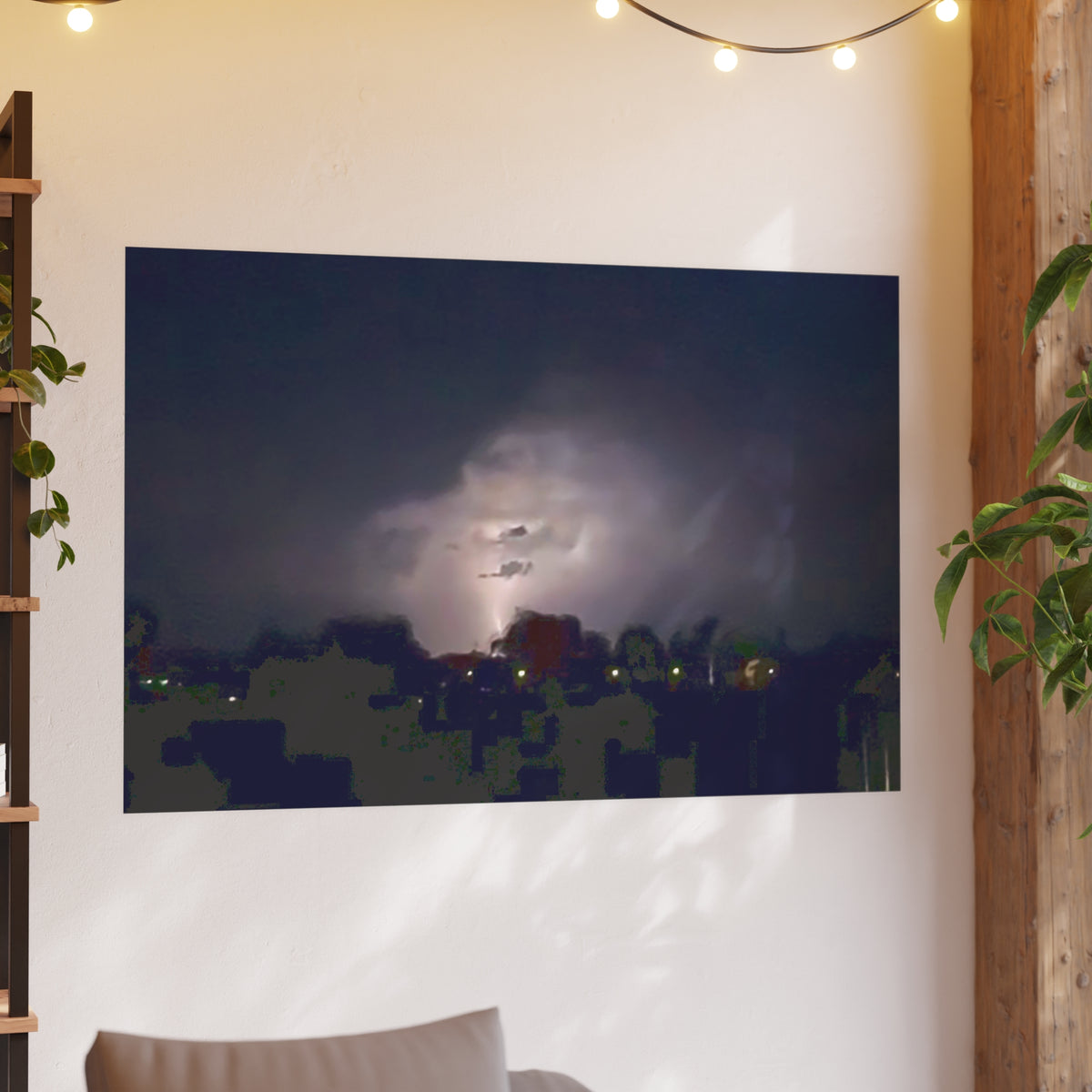 Thunderstorm Night Sky — Lightning Wall Art