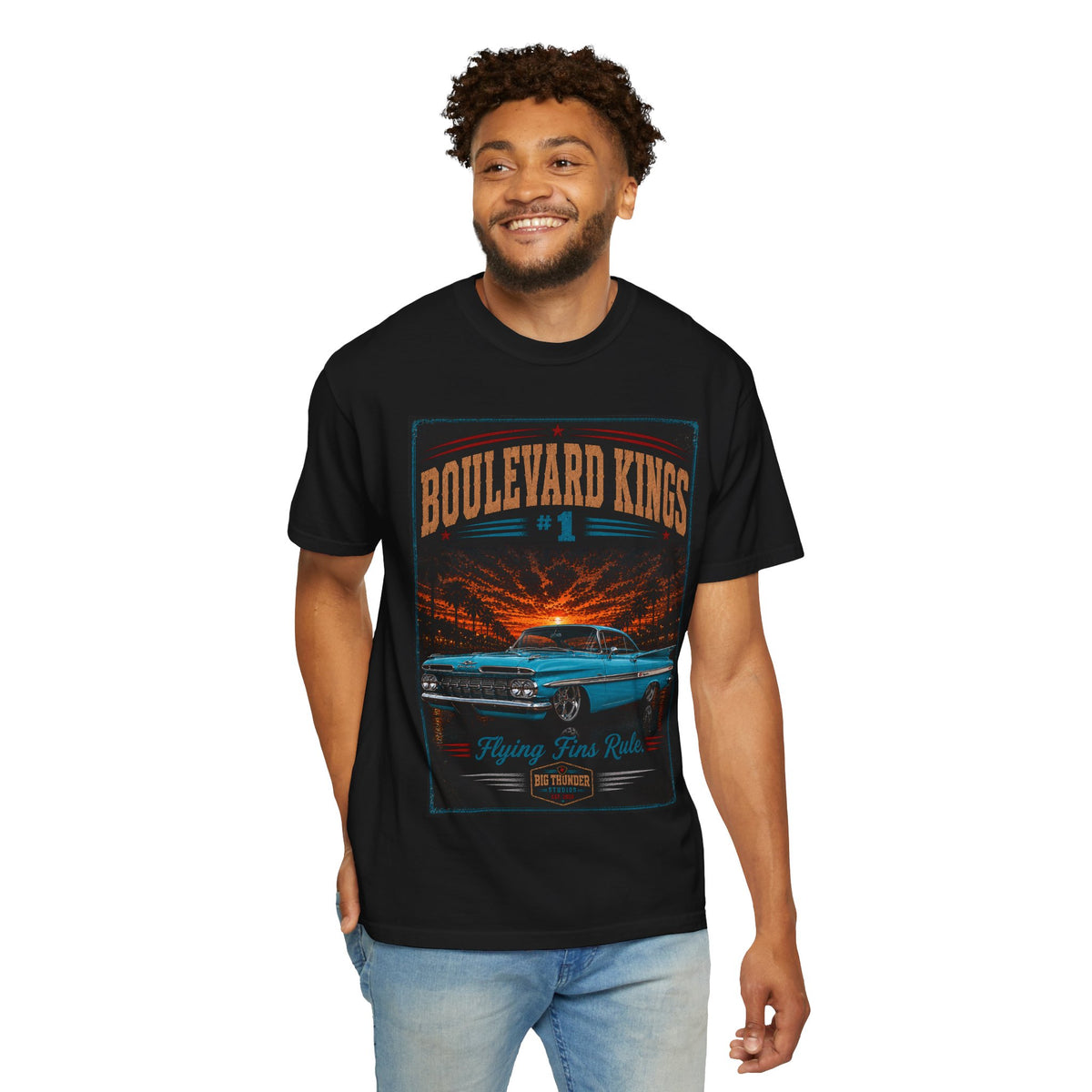 Big Thunder Boulevard Kings #1 Classic Car T-Shirt