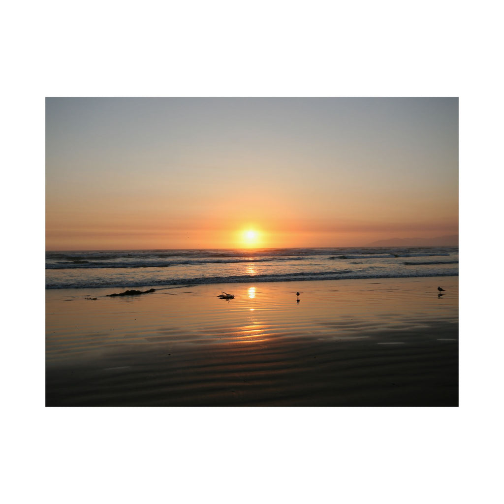 Pismo Beach Sunset Matte Poster — Horizontal Coastal Wall Art
