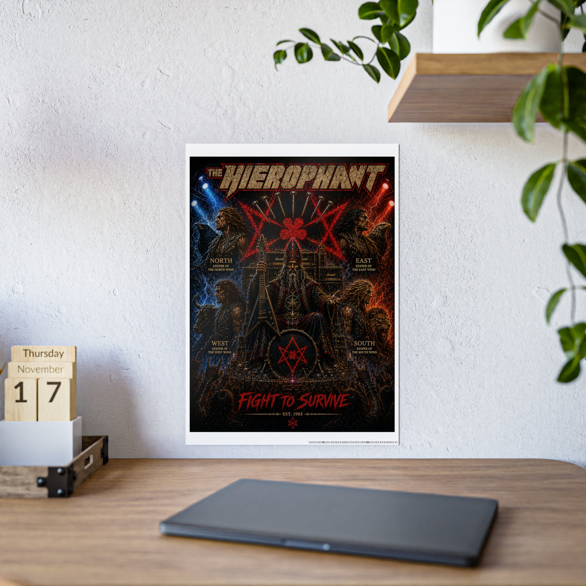 Gloss Poster — The Hierophant “Fight to Survive” Band Art Print