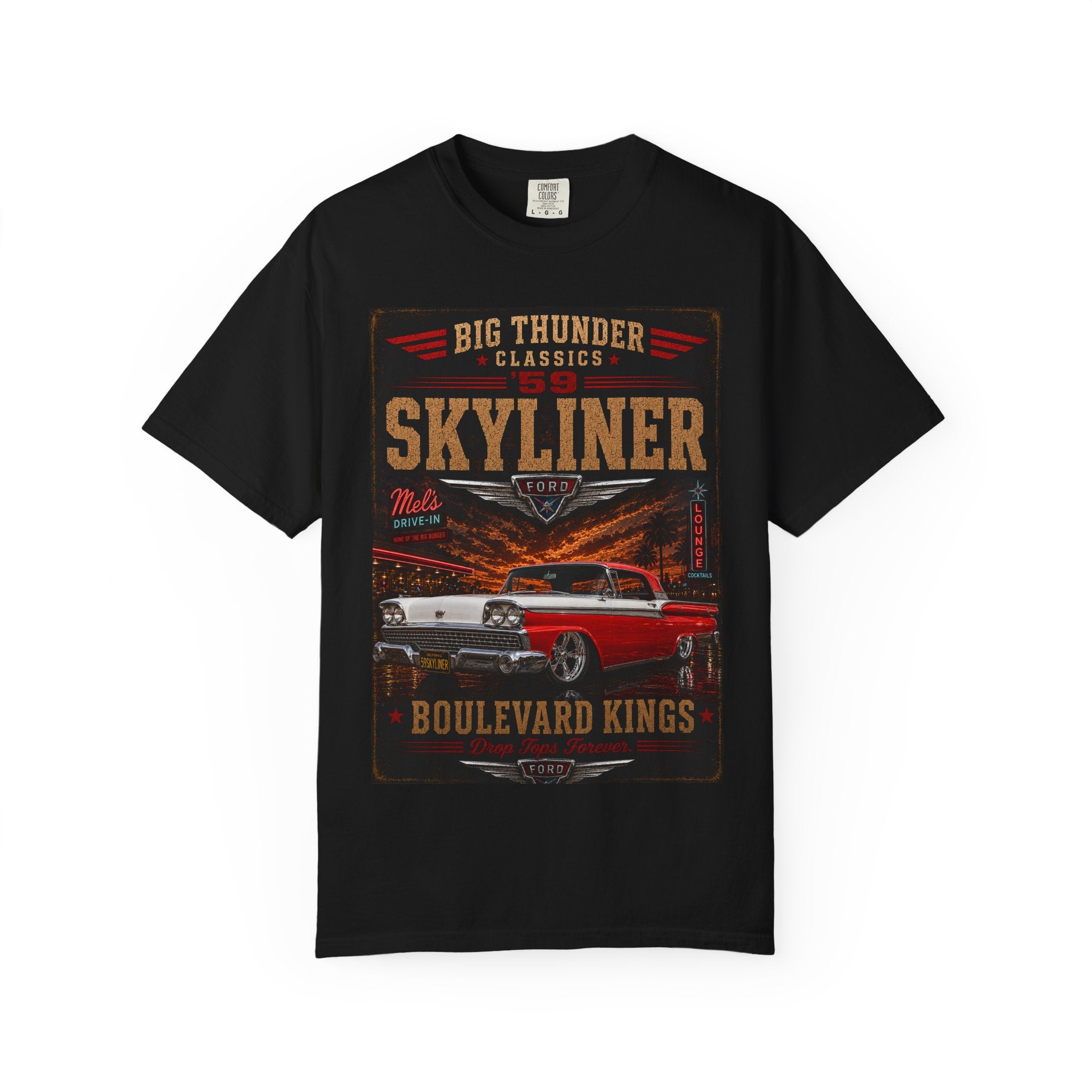 Skyliner Classic Car Boulevard Kings T-Shirt | Vintage Hot Rod Tee