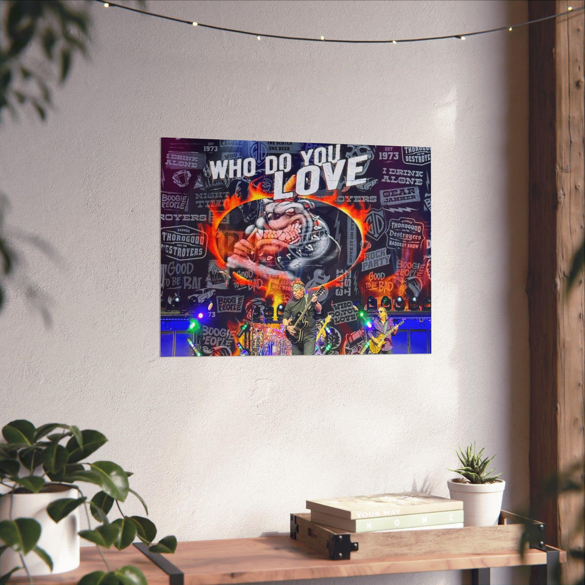 Who Do You Love Rock Poster — Matte Horizontal Music Wall Art
