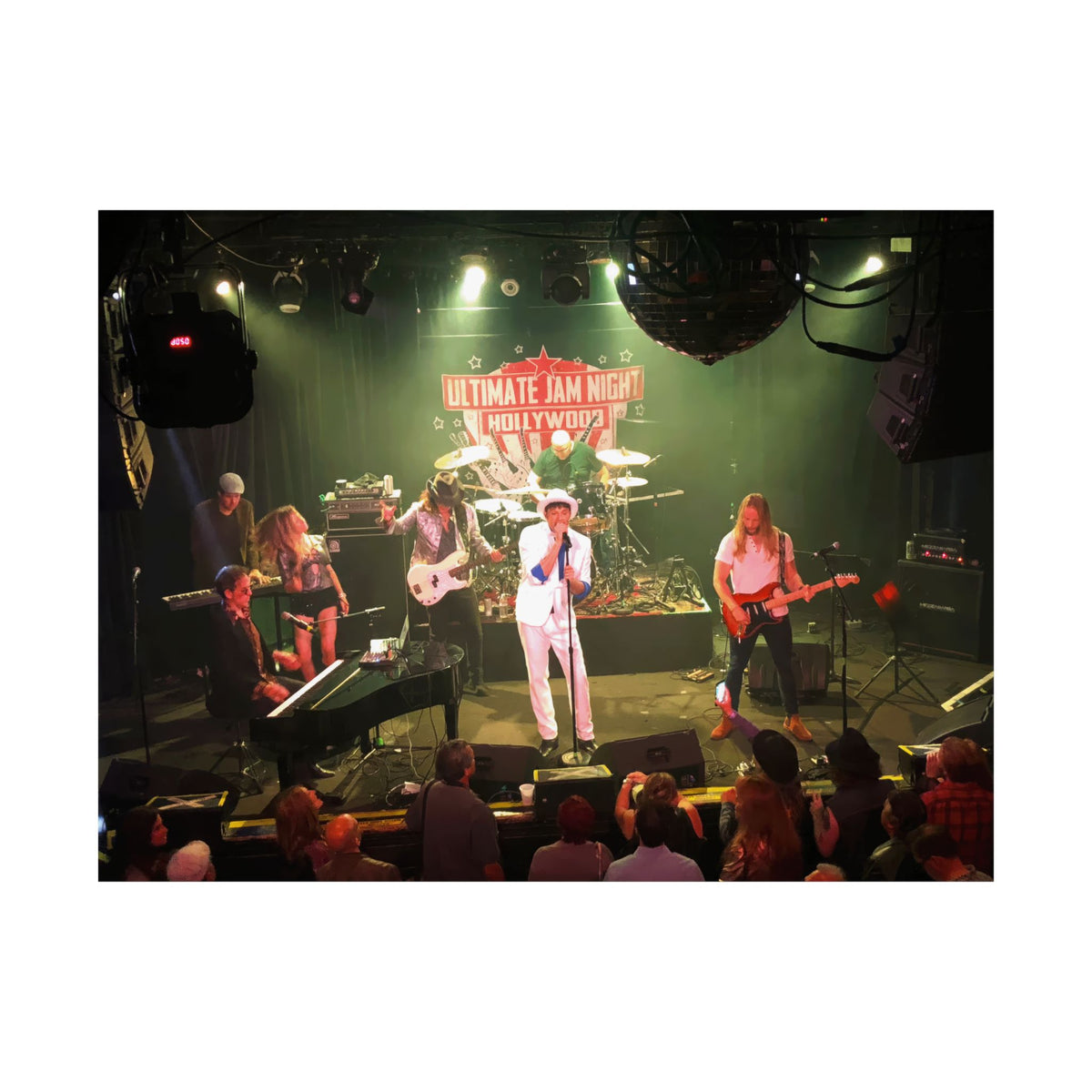 Chuck Wright Live Concert Band Matte Poster — Vintage Rock Stage Photo (Horizontal)