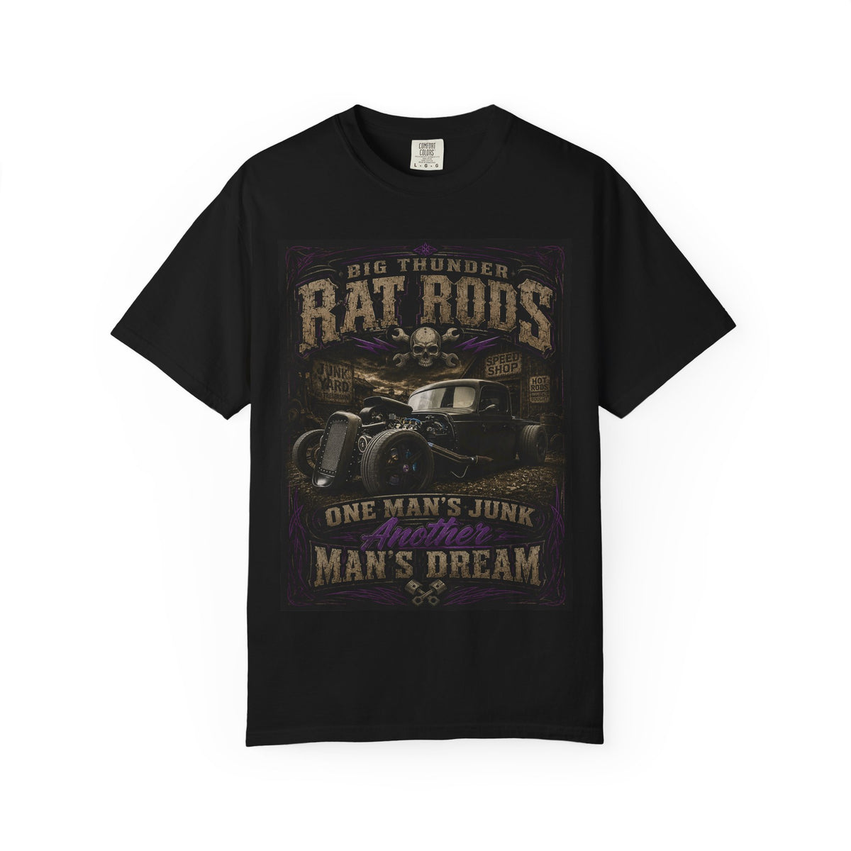 Rat Rods Vintage Car T-Shirt — "One Man's Junk, Another Man's Dream"