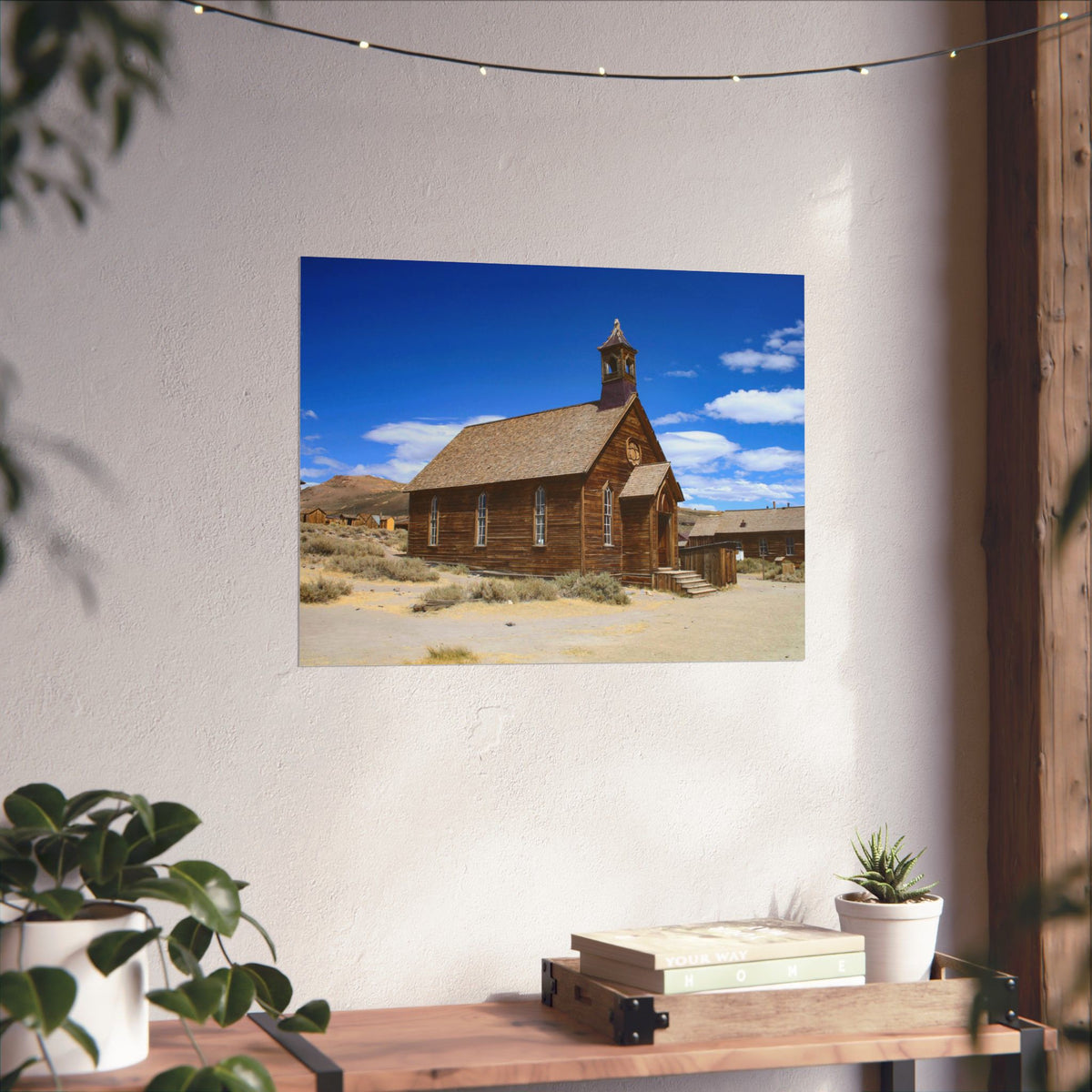 Bodie Ghost Town Church Matte Poster — Vintage Bodie Landscape Wall Art