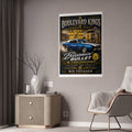 Boulevard Kings Vintage Muscle Car Gloss Poster — "Bloomin' Bullet" Drag Strip Art