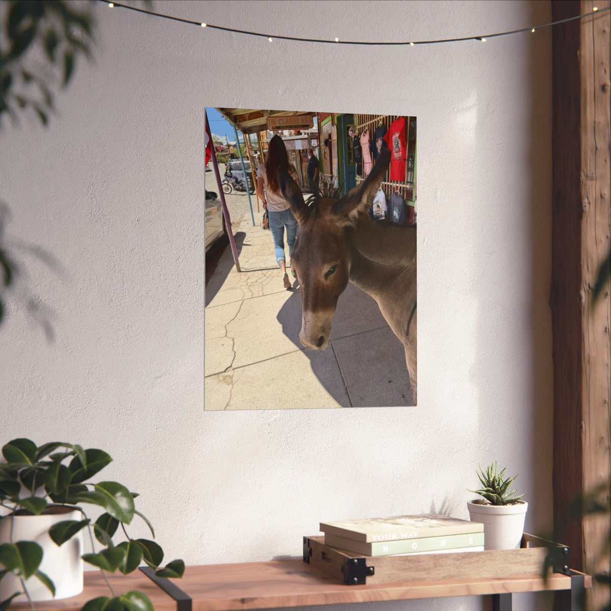 Oatman Donkey Street Photo Poster — Matte Vertical Wall Art