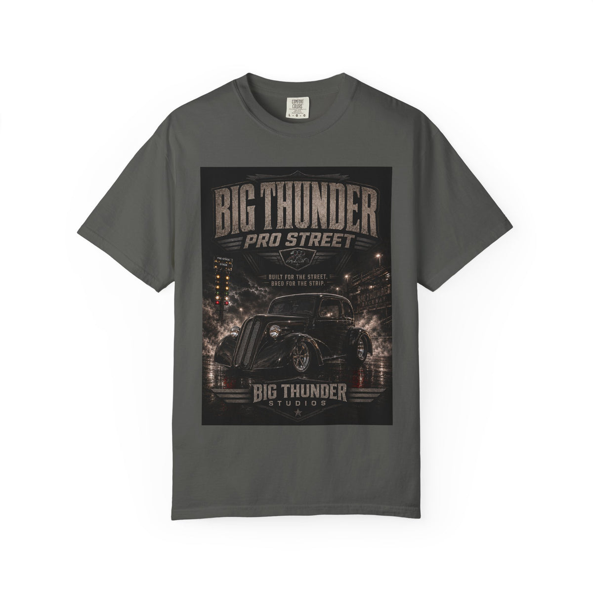 Vintage Black Pro Street Hot Rod T-Shirt | Big Thunder Studios