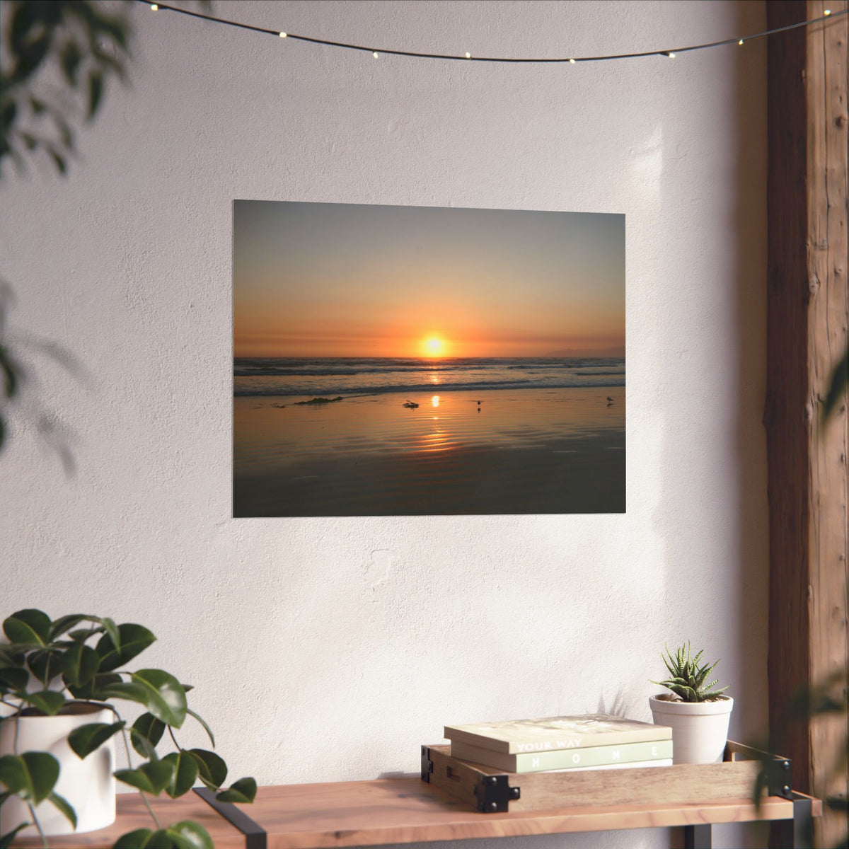 Pismo Beach Sunset Matte Poster — Horizontal Coastal Wall Art