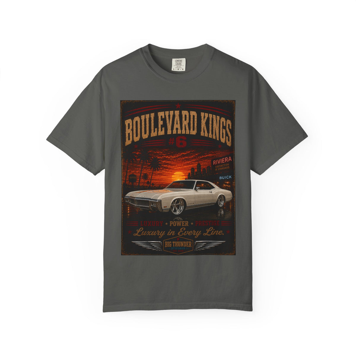 Big Thunder Boulevard Kings #6 | Classic Car Lowrider Graphic T-Shirt