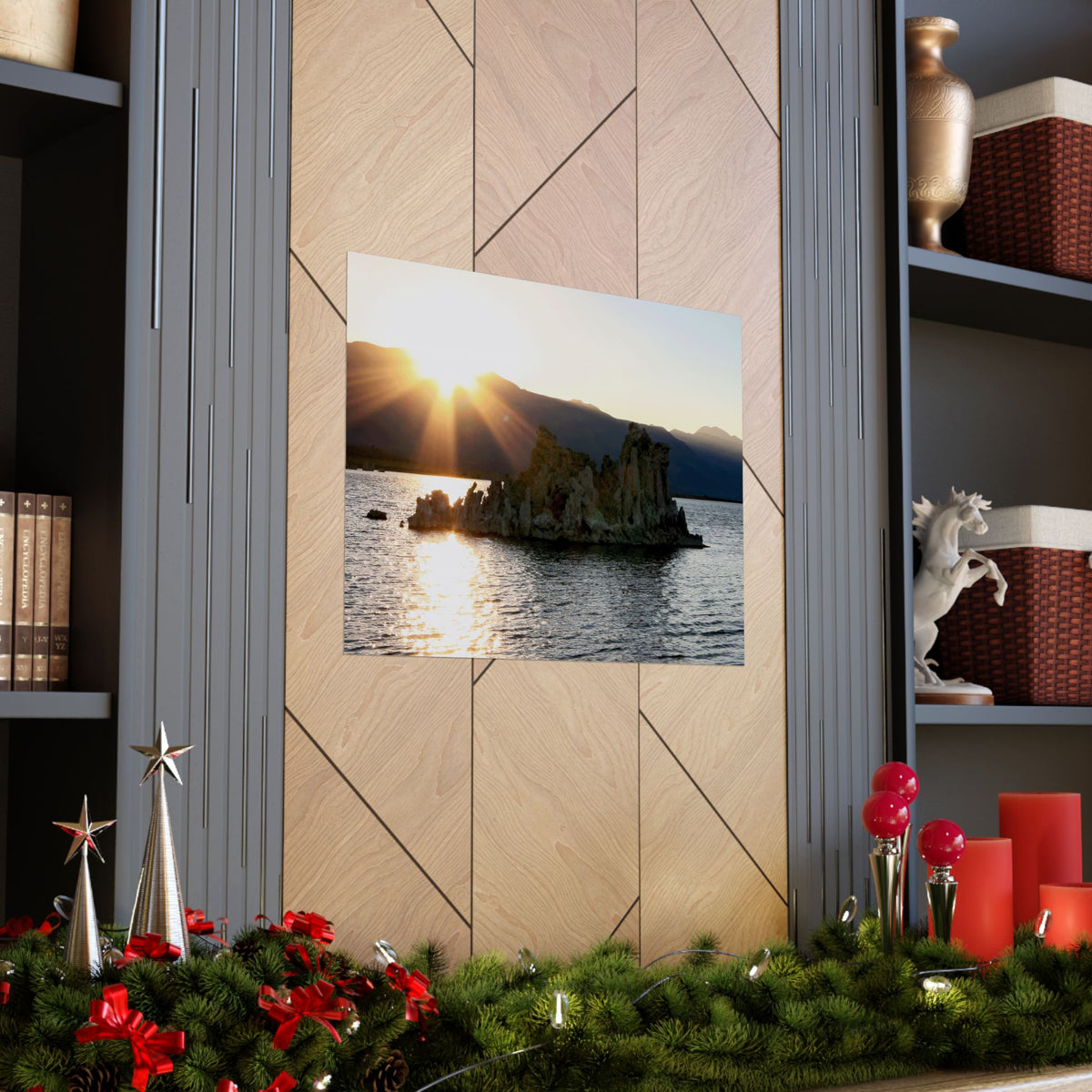 Sunset Over Tufa Lake Poster — Matte Horizontal Landscape Wall Art