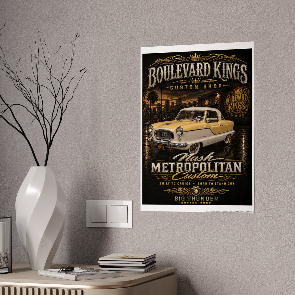 Boulevard Kings Vintage Nash Metropolitan Poster - Gloss Car Print