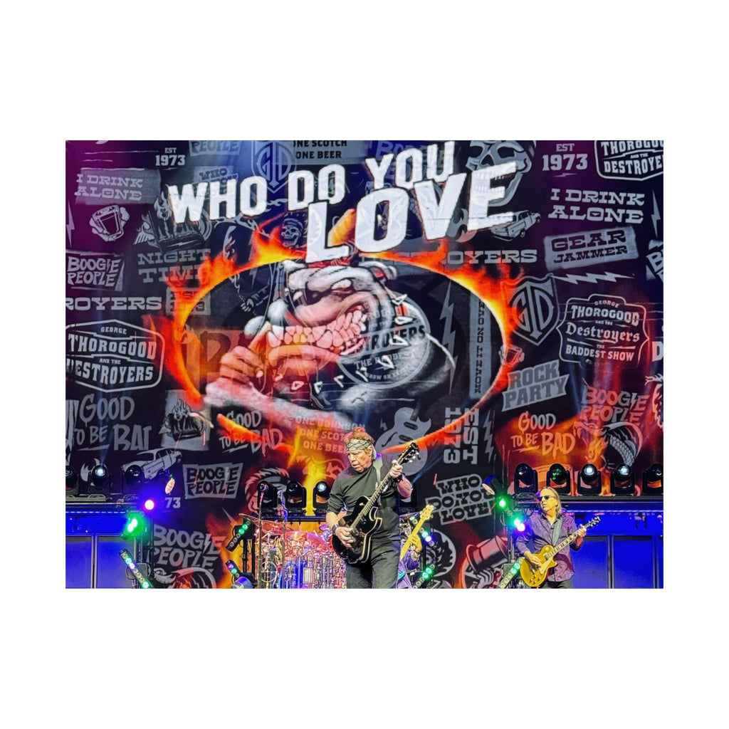 Who Do You Love Rock Poster — Matte Horizontal Music Wall Art