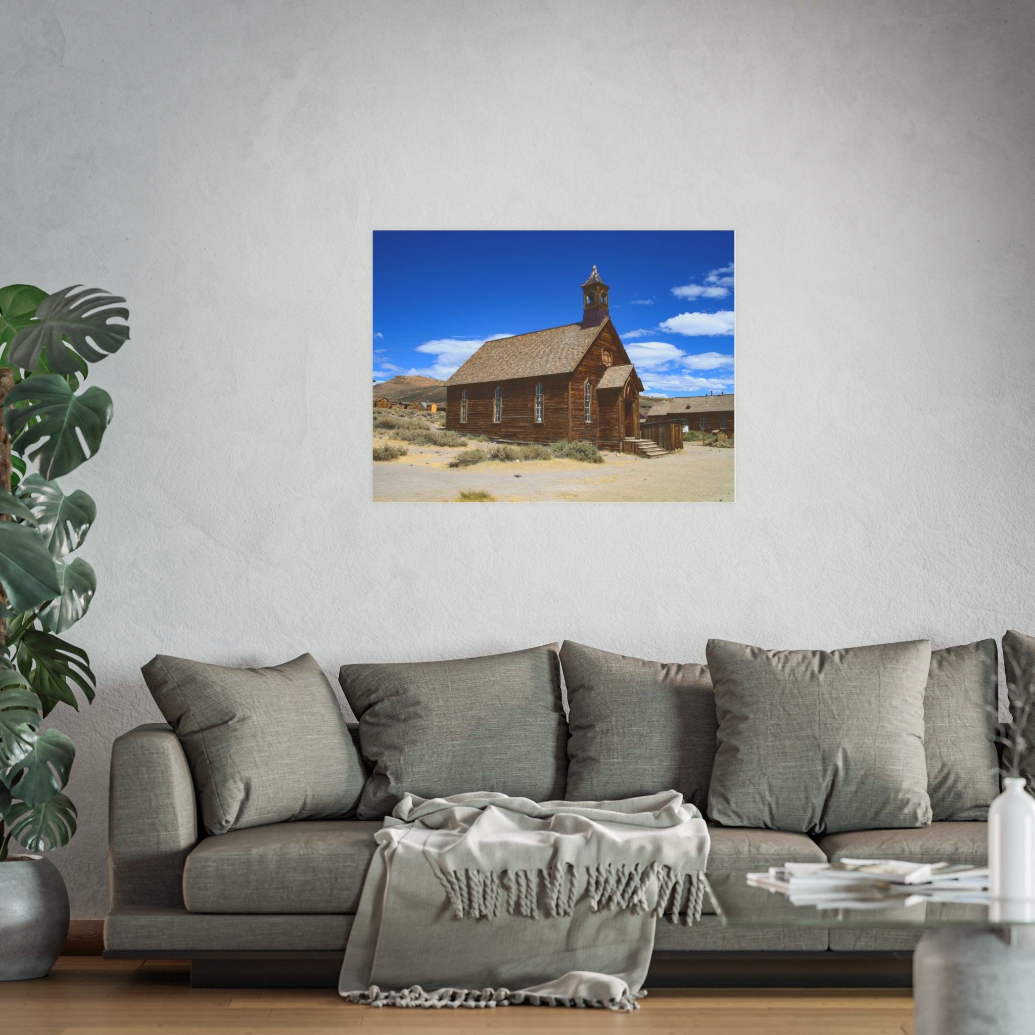 Historic Bodie Church - Bodie Ghost Town California -  Fine Art Photography Print - Western Wall Art - Desert Landscape Decor