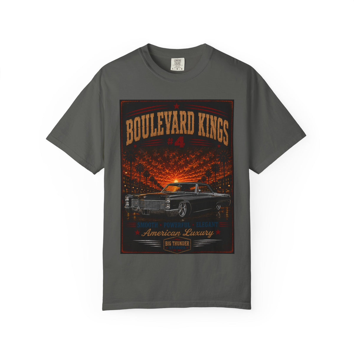 Big Thunder Boulevard Kings #4 Vintage Classic Car T-Shirt