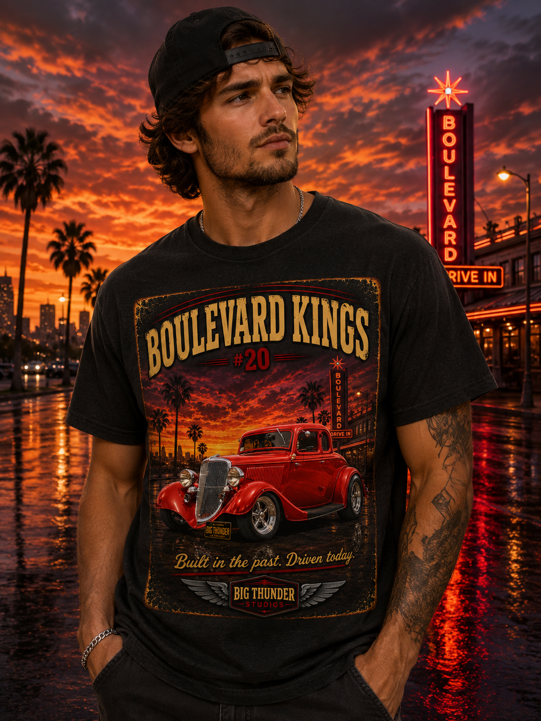 classic car shirt, muscle car shirt, lowrider shirt, car guy shirt, car dad gift, retro car shirt, race car shirt, boulevard kings #20
