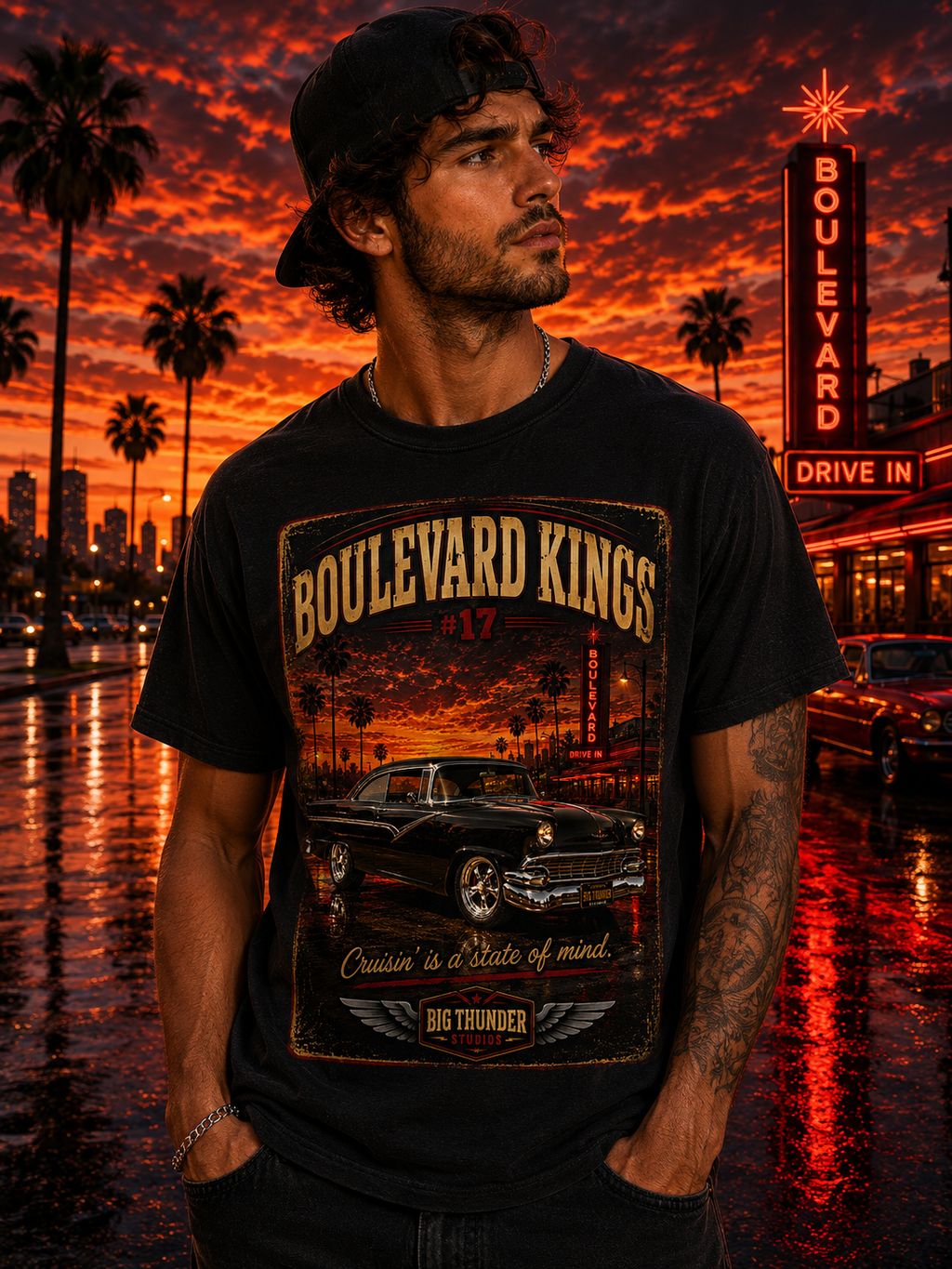 Big Thunder Boulevard Kings #17 | Classic Car Shirt