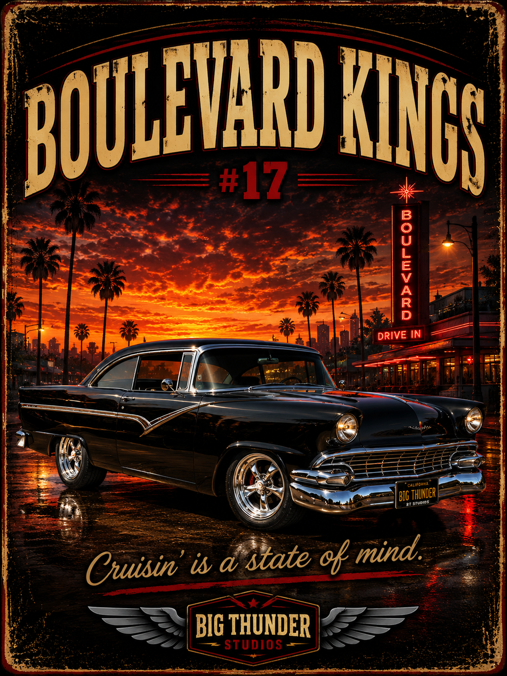 Big Thunder Boulevard Kings #17 | Classic Car Shirt