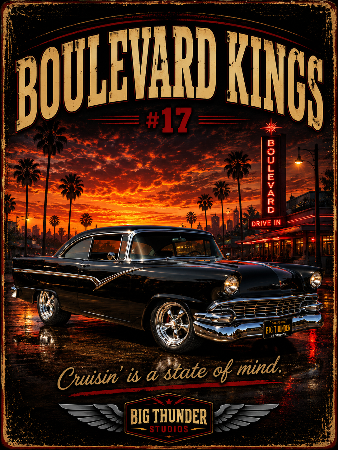 Big Thunder Boulevard Kings #17 | Classic Car Shirt