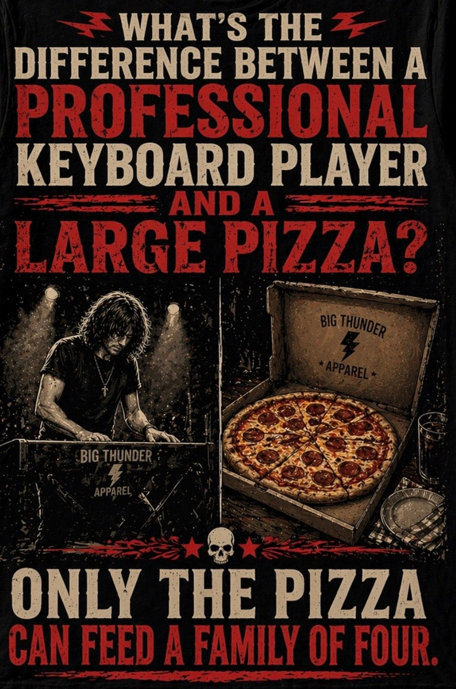 Keyboard Player vs. Pizza — Musician Humor