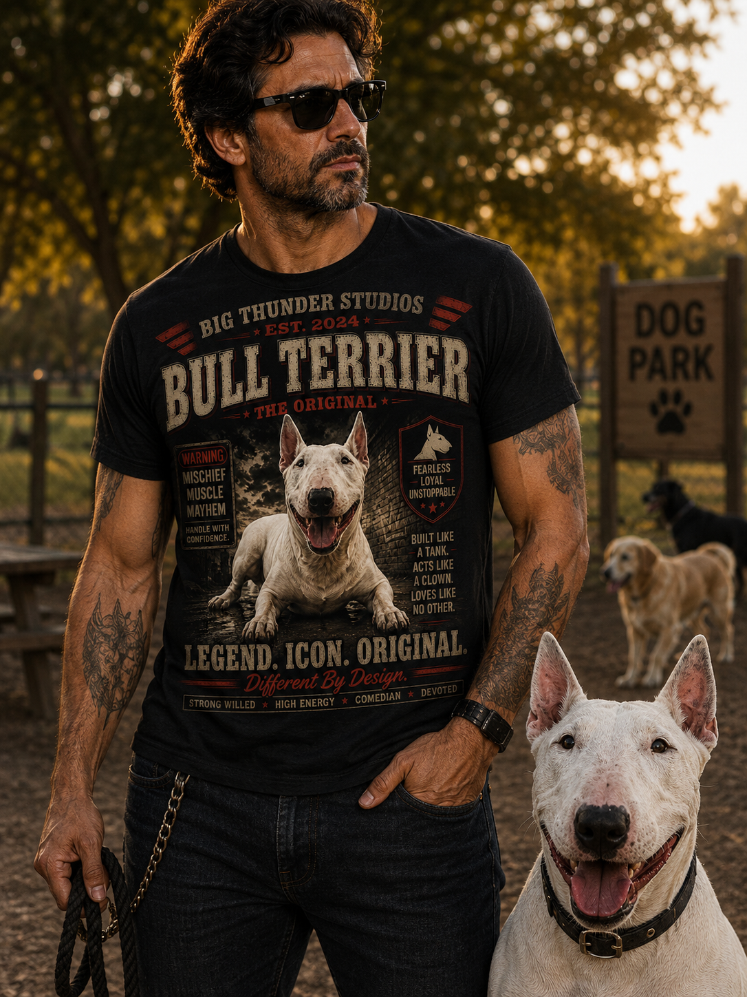 Bull Terrier Vintage Poster T-shirt | Legend Icon Original