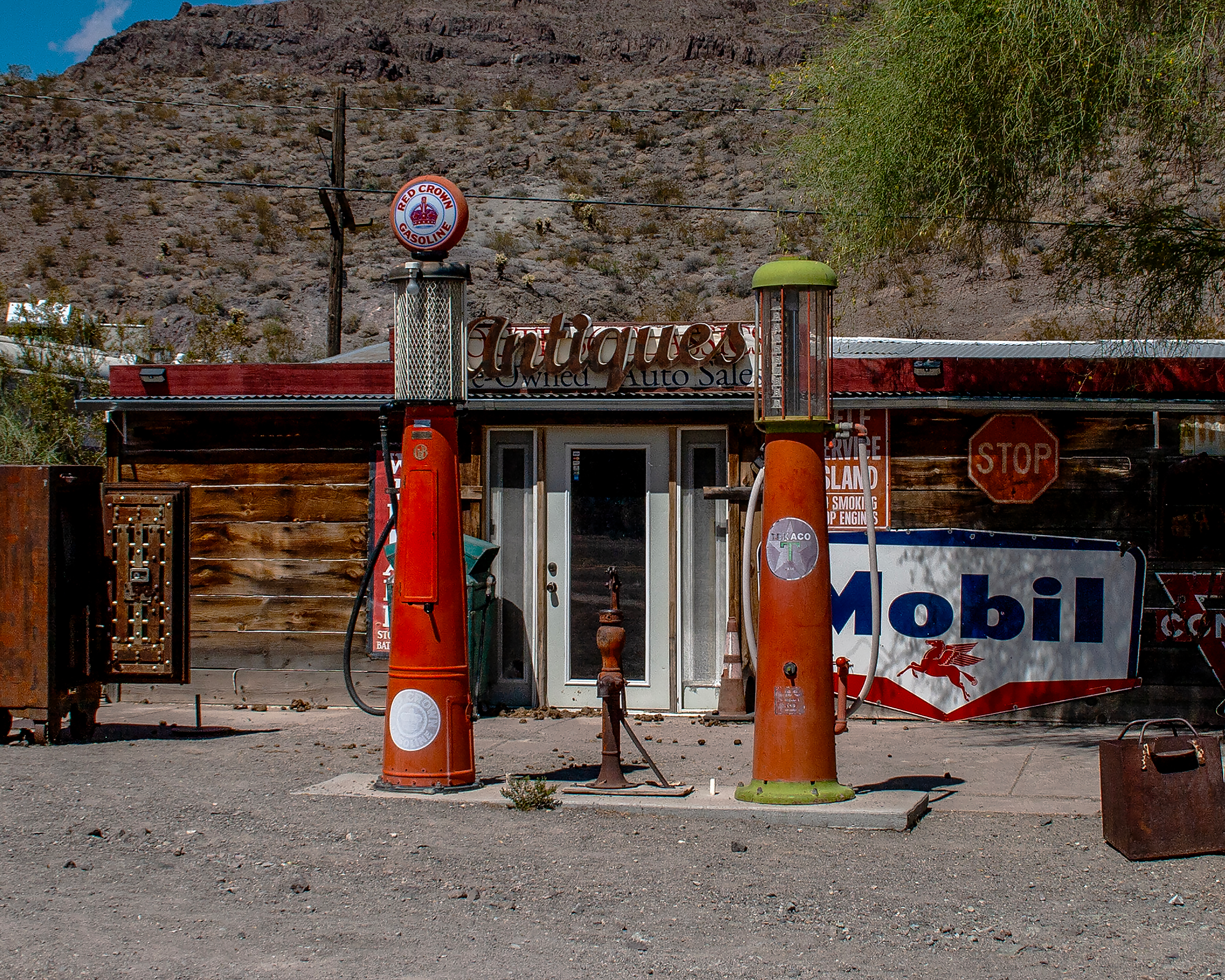 Historic Oatman Gas Station - Route 66 Arizona - Vintage Mobil Gas Pumps - Fine Art Photography Print - Americana Wall Art