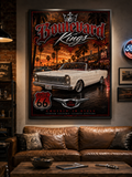 Gloss Poster — Boulevard Kings Route 66 Classic Car Art Print