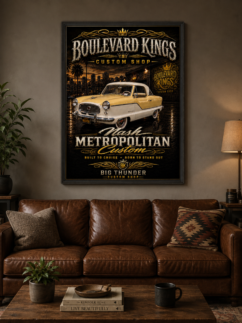Boulevard Kings Vintage Nash Metropolitan Poster - Gloss Car Print