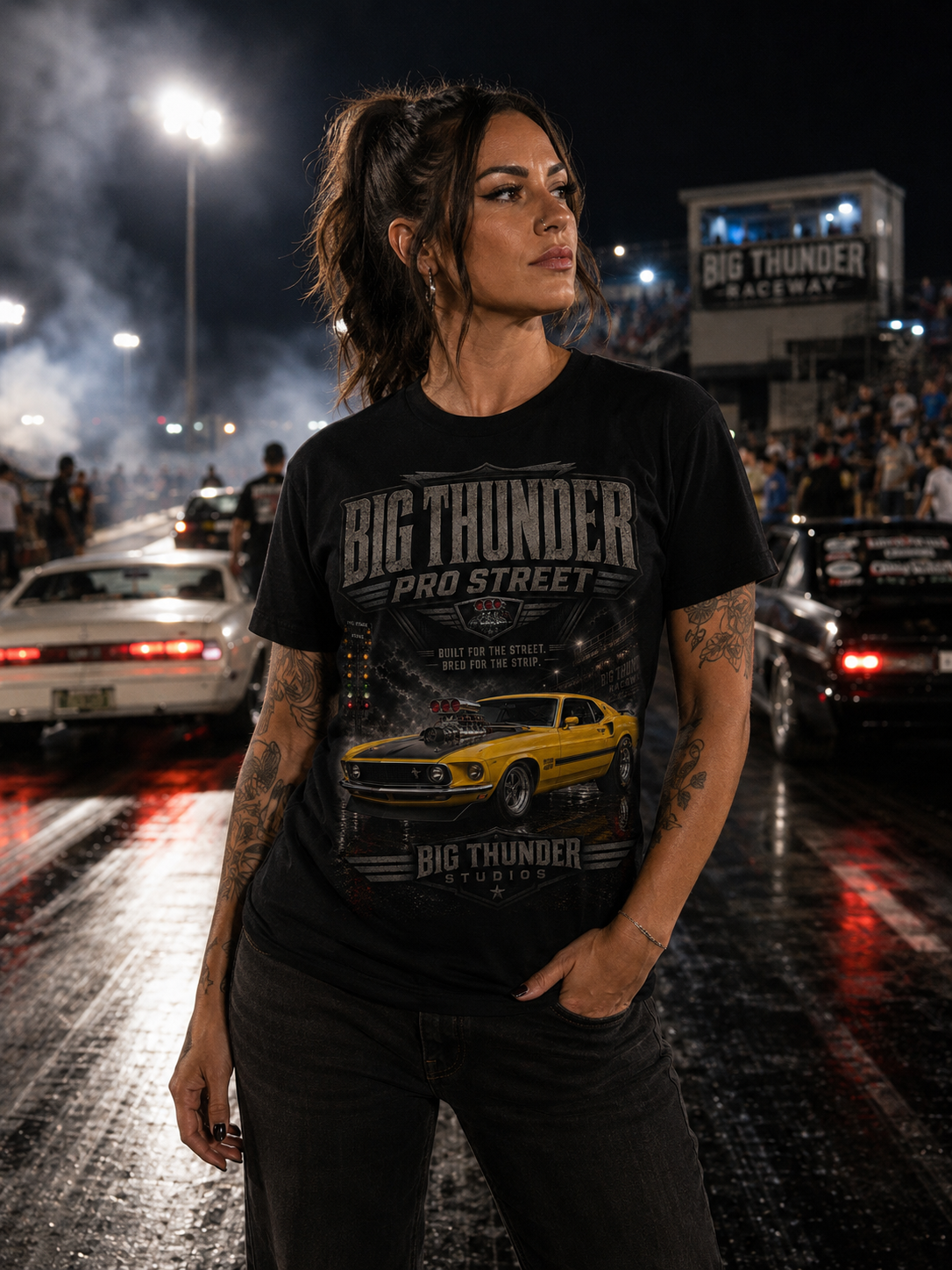 Vintage Pro Street Muscle Car T-Shirt | Big Thunder Studios