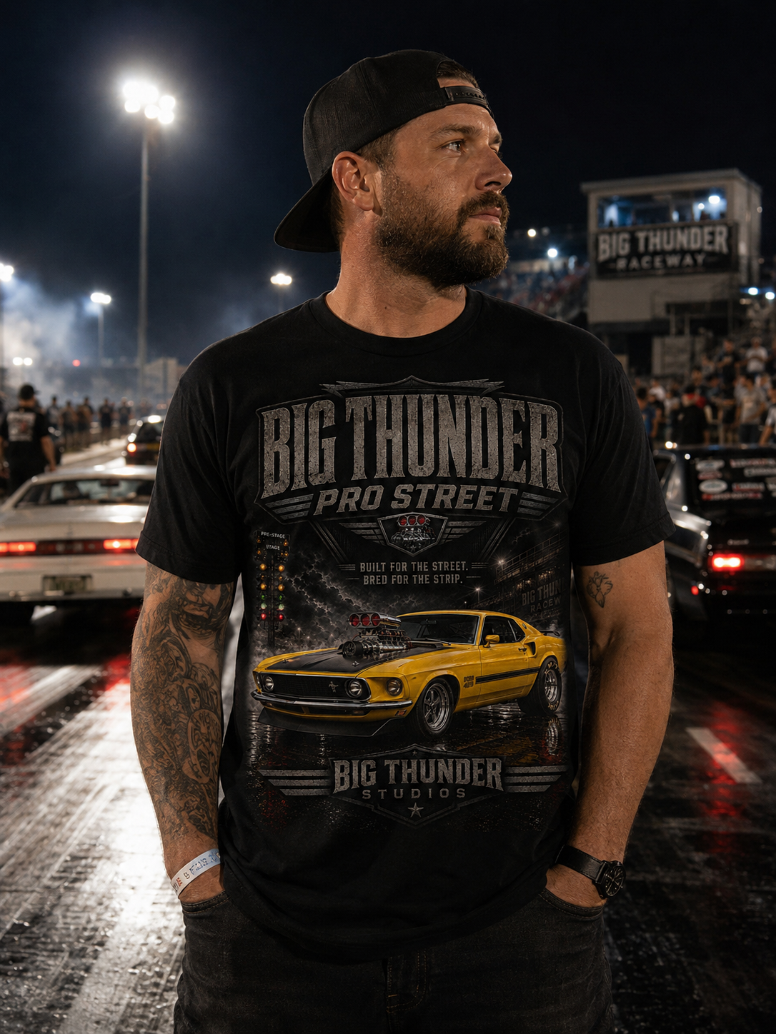 Vintage Pro Street Muscle Car T-Shirt | Big Thunder Studios