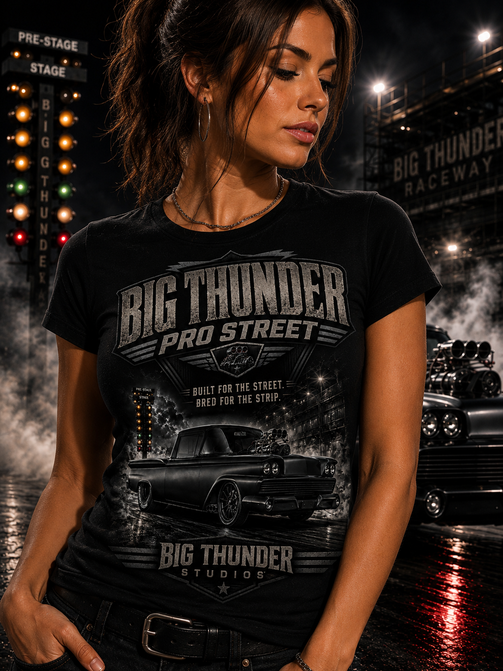 Vintage Pro Street Muscle Car T-Shirt | Big Thunder Studios