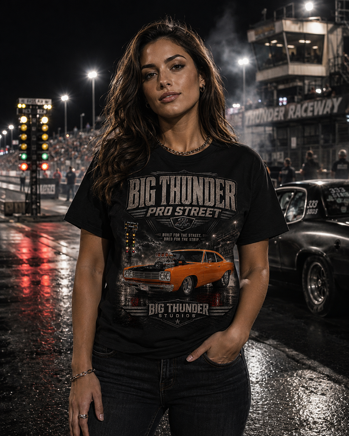Vintage Pro Street Muscle Car T-Shirt | Big Thunder Studios
