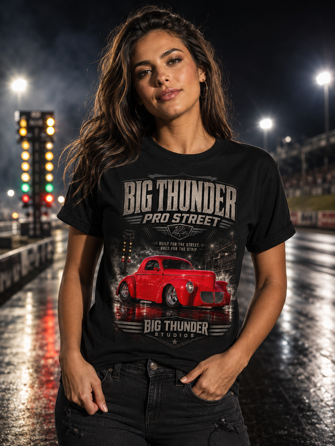 Vintage Pro Street Hot Rod T-Shirt | Big Thunder Studios