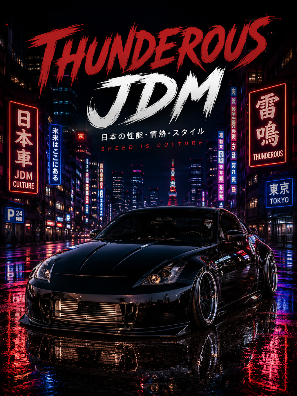 JDM Thunderous Street Racing T-Shirt