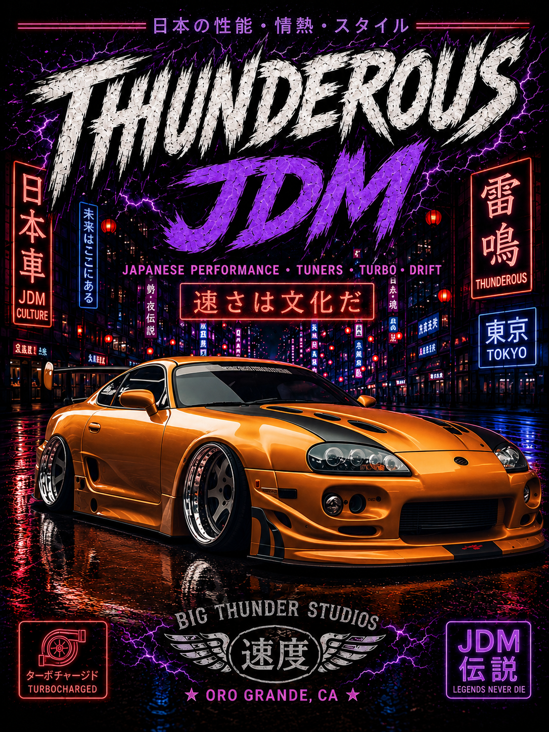 Thunderous JDM Classic Car Tee