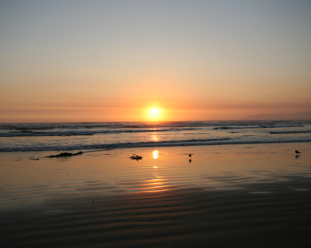 Pismo Beach Sunset Matte Poster — Horizontal Coastal Wall Art