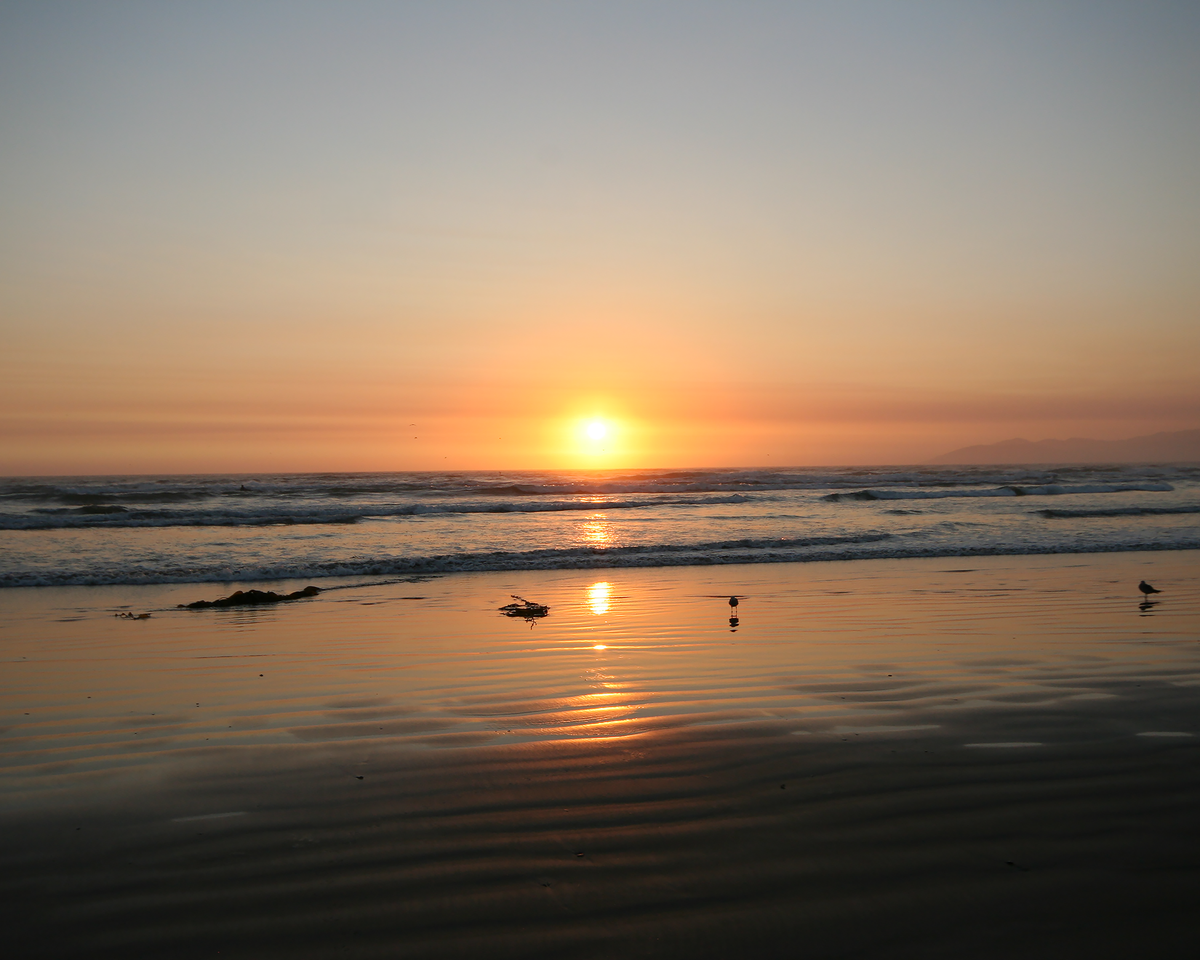 Pismo Beach Sunset Matte Poster — Horizontal Coastal Wall Art