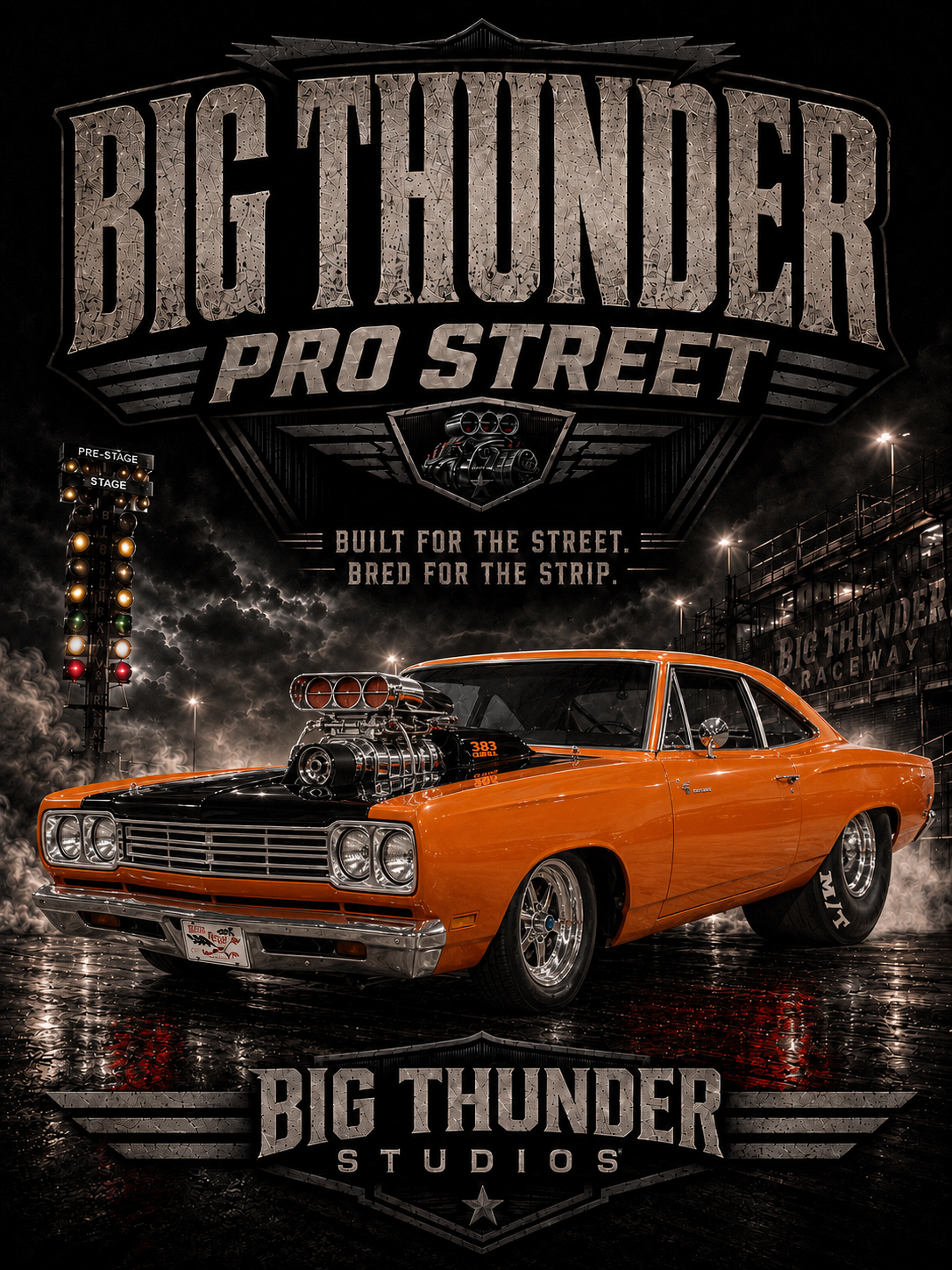 Big Thunder Pro Street Muscle Car Matte Poster