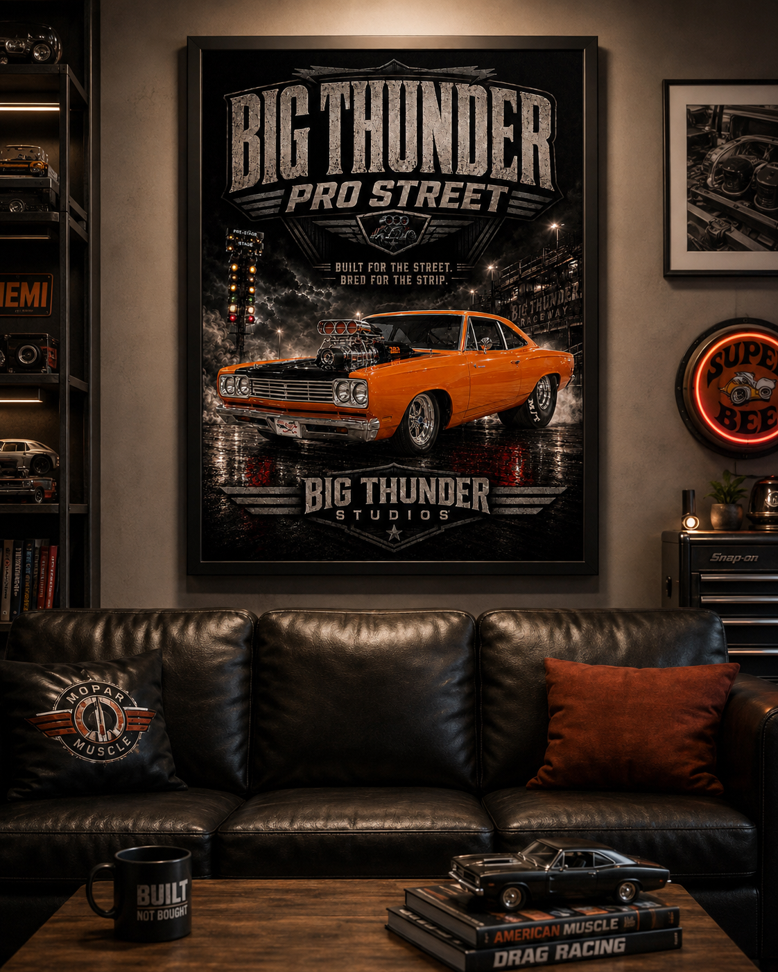 Big Thunder Pro Street Muscle Car Matte Poster