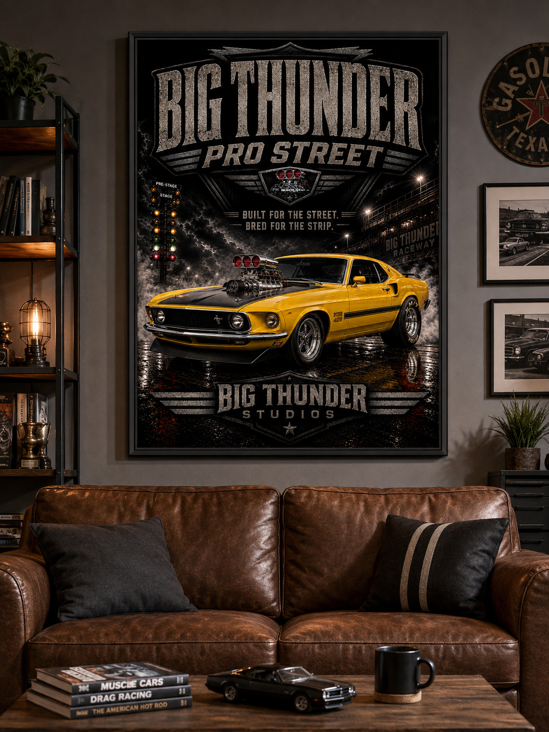 Big Thunder Pro Street Vintage Muscle Car Poster