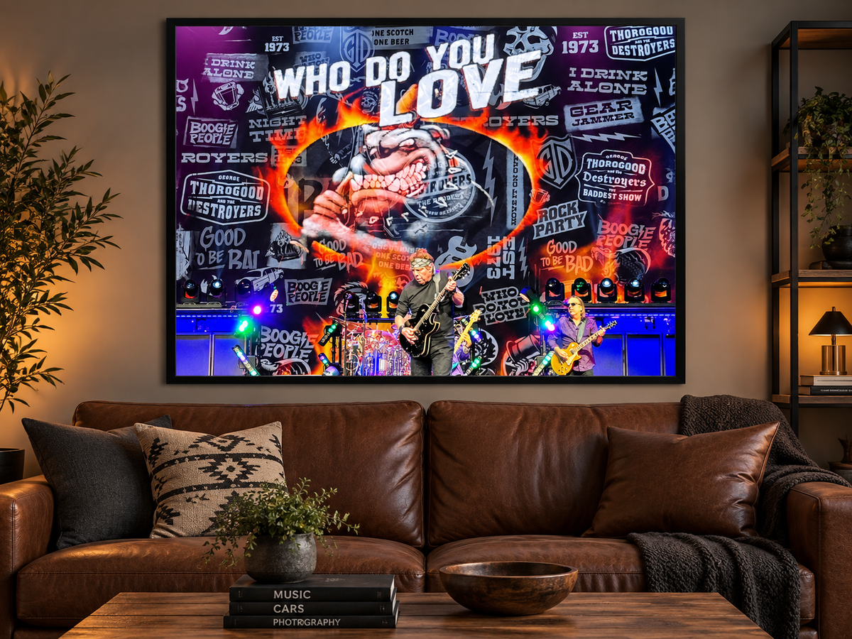 Who Do You Love Rock Poster — Matte Horizontal Music Wall Art